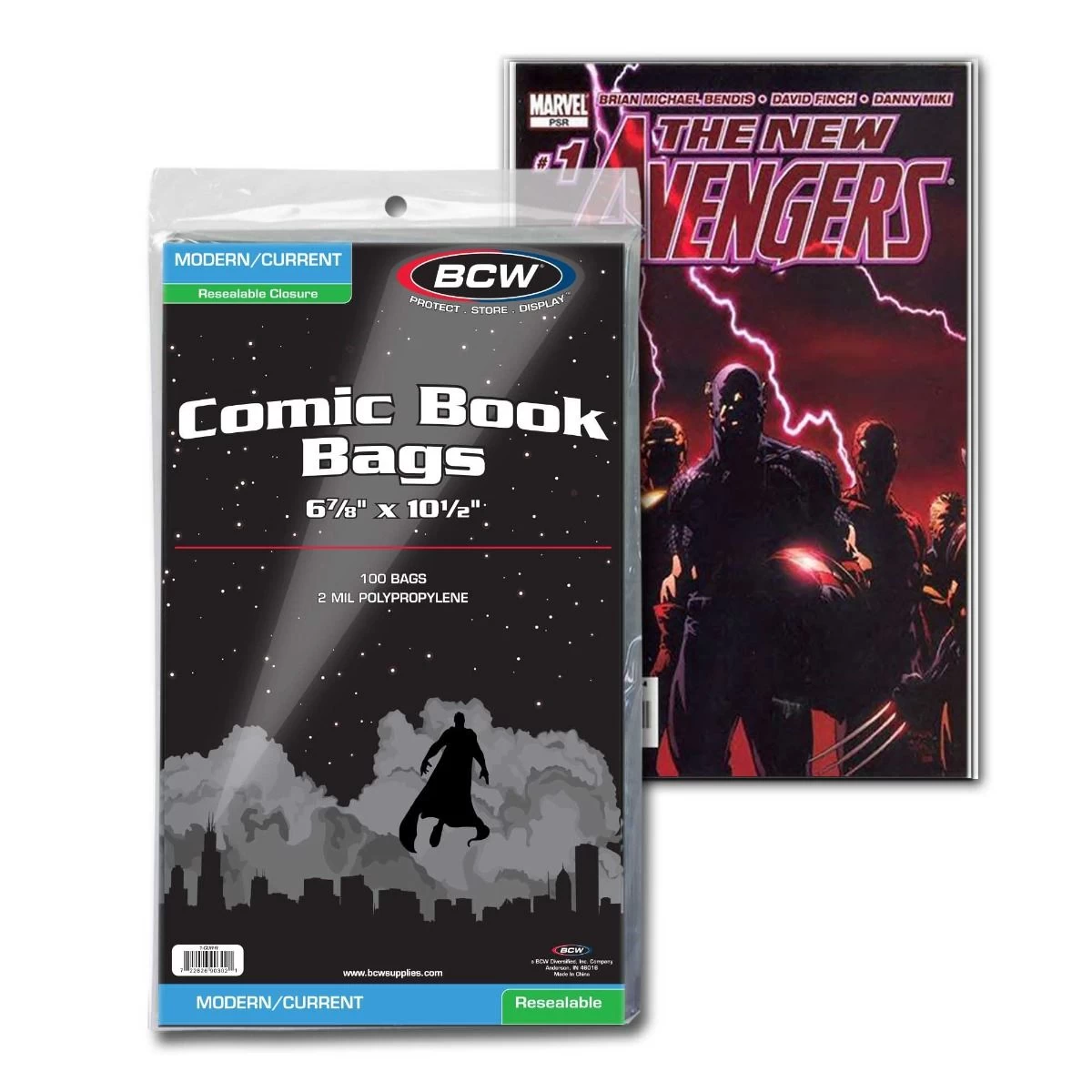 BCW Resealable Current/Modern Comic Bags (100ct) 3 BCW Resealable Current/Modern Comic Bags (100ct)