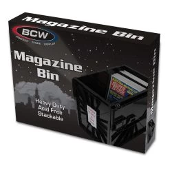 BCW Magazine & Document Plastic Storage Bin -Card Sale Store 1 mdb blk package
