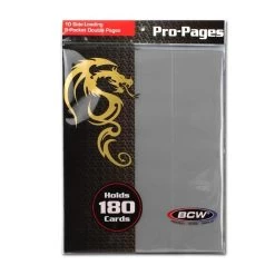 BCW Side-Loading 18-Pocket Pro Pages (10ct) - Grey -Card Sale Store 1 pro18s gry 3 b