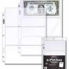 BCW Pro 3-Pocket Currency Pages (20ct) -Card Sale Store 1 pro3c 20 1