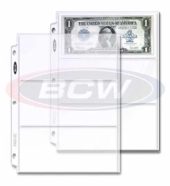 BCW Pro 3-Pocket Currency Pages (20ct) -Card Sale Store 1 pro3c 20 2