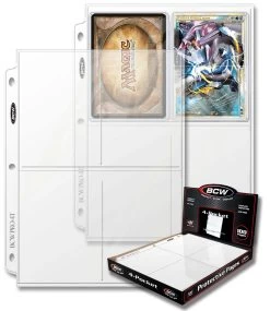 BCW Pro 4-Pocket Photo Pages (100ct) -Card Sale Store 1 pro4t 100 2 gaming cards 1