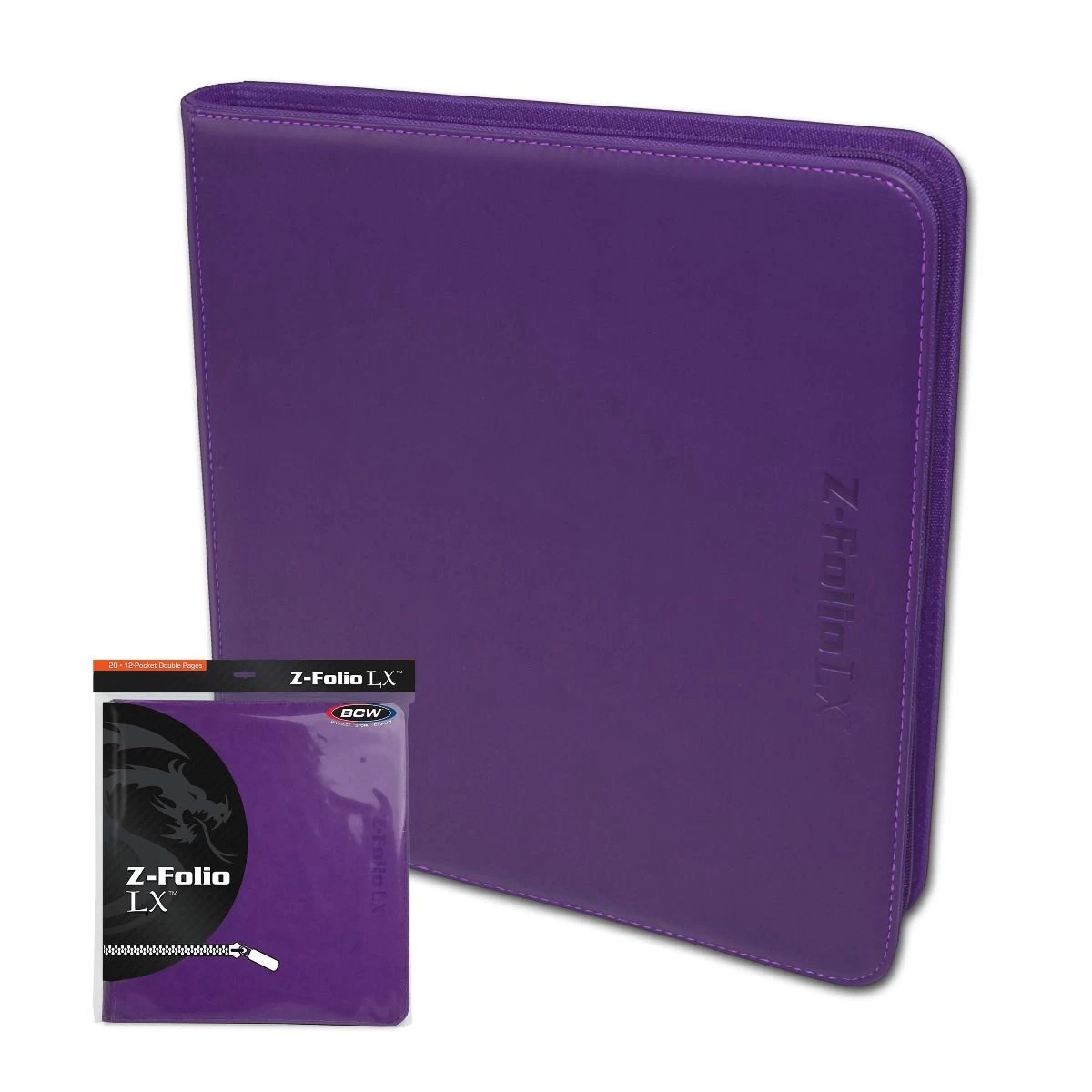 BCW Z-Folio 12-Pocket LX Album Binder - Purple 2 BCW Z-Folio 12-Pocket LX Album Binder - Purple