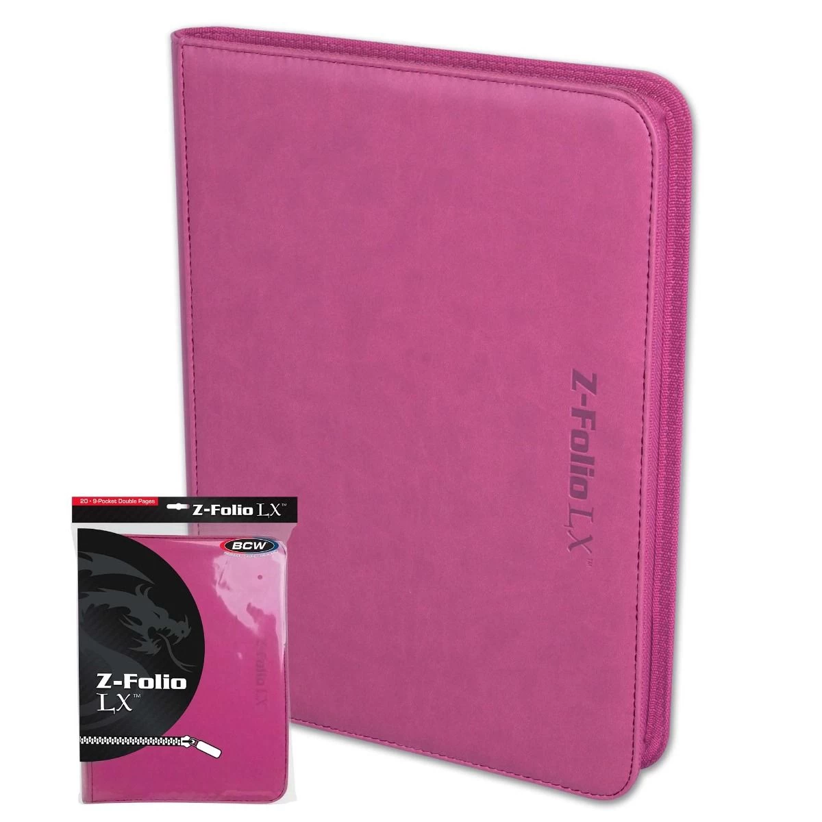 BCW Z-Folio 9-Pocket LX Album Binder - Pink 3 BCW Z-Folio 9-Pocket LX Album Binder - Pink