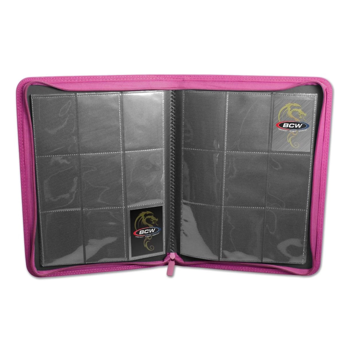 BCW Z-Folio 9-Pocket LX Album Binder - Pink 4 BCW Z-Folio 9-Pocket LX Album Binder - Pink - Image 2