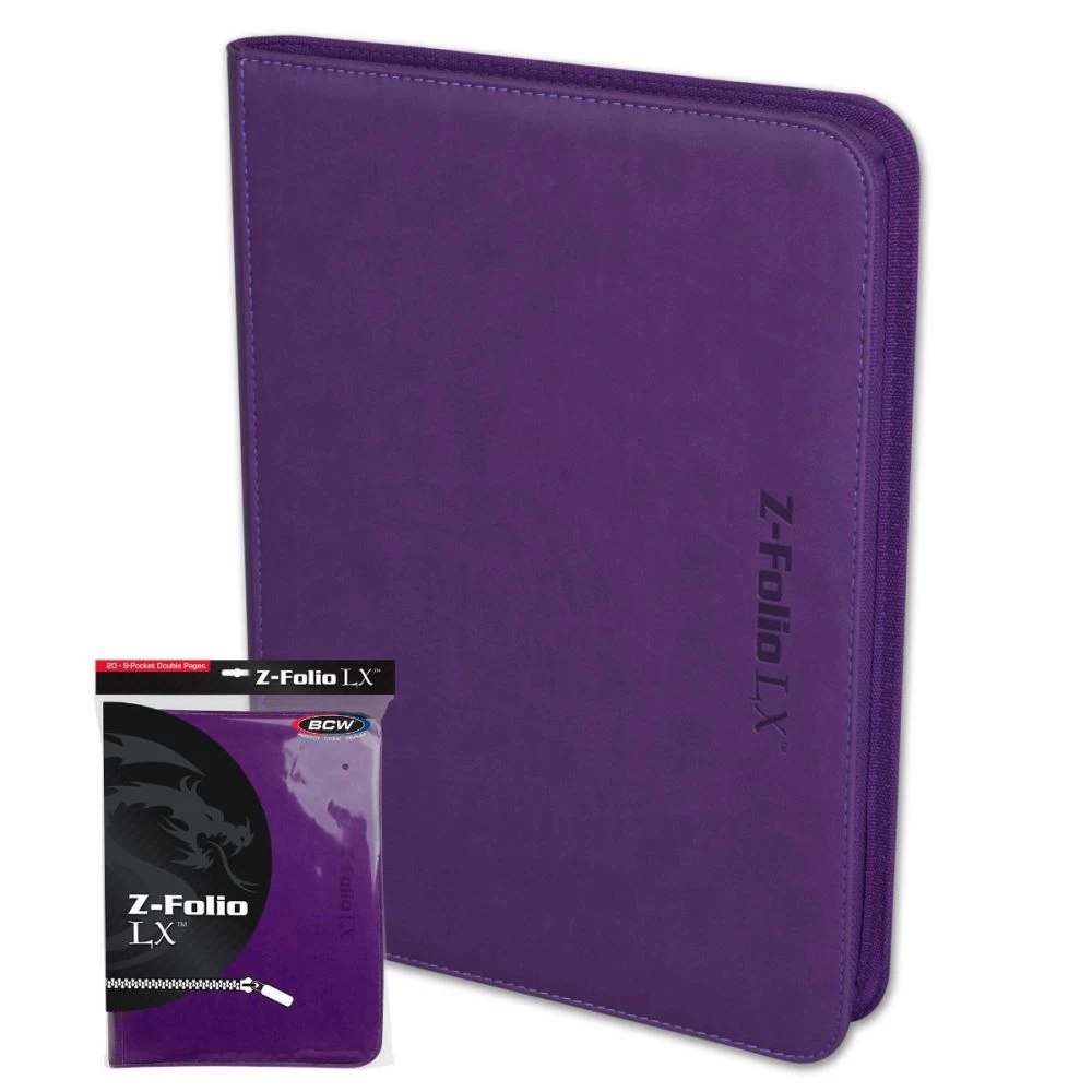 BCW Z-Folio 9-Pocket LX Album Binder - Purple 3 BCW Z-Folio 9-Pocket LX Album Binder - Purple