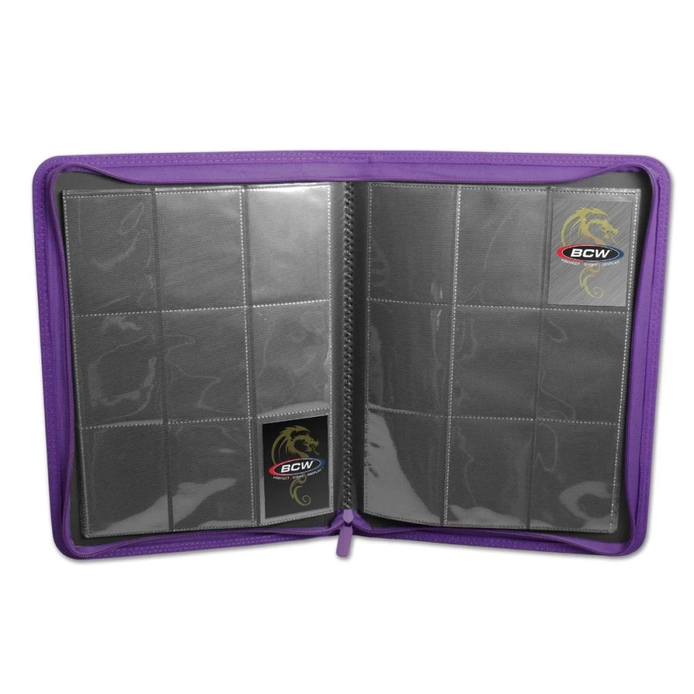 BCW Z-Folio 9-Pocket LX Album Binder - Purple 4 BCW Z-Folio 9-Pocket LX Album Binder - Purple - Image 2