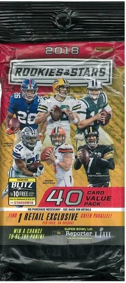 2018 Panini Rookies & Stars NFL Football - Cello/Fat/Value Pack