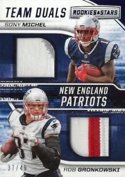 2018 Panini Rookies & Stars NFL Football - Cello/Fat/Value Pack -Card Sale Store 2018 Panini Rookies Stars Football Team Duals Patriots