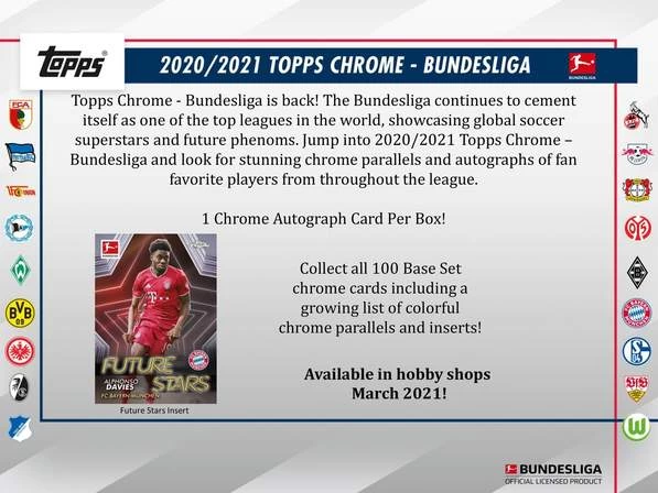 2020-21 Topps Chrome Bundesliga Soccer - Hobby Box 8 2020-21 Topps Chrome Bundesliga Soccer - Hobby Box - Image 6