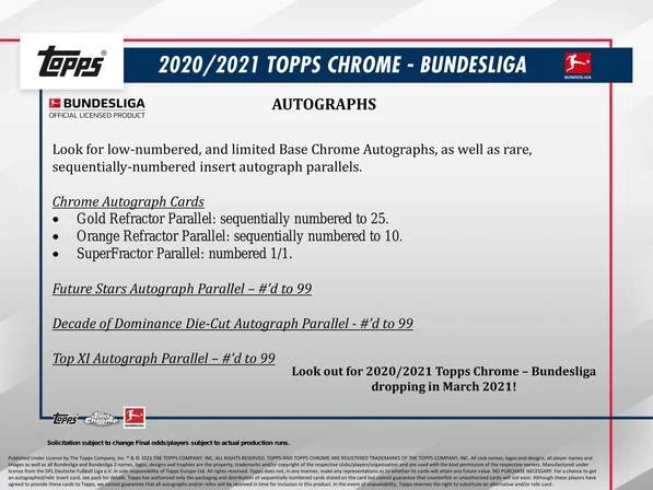 2020-21 Topps Chrome Bundesliga Soccer - Hobby Box 10 2020-21 Topps Chrome Bundesliga Soccer - Hobby Box - Image 8