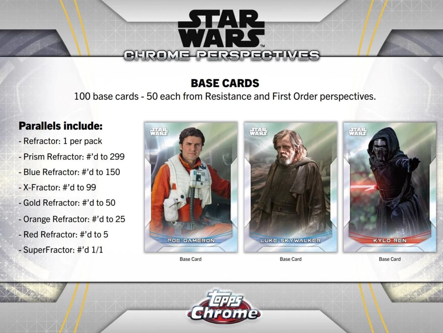 Topps Star Wars Chrome Perspectives: Resistance Vs. First Order (2020) - Hobby Box 6 Topps Star Wars Chrome Perspectives: Resistance Vs. First Order (2020) - Hobby Box - Image 4