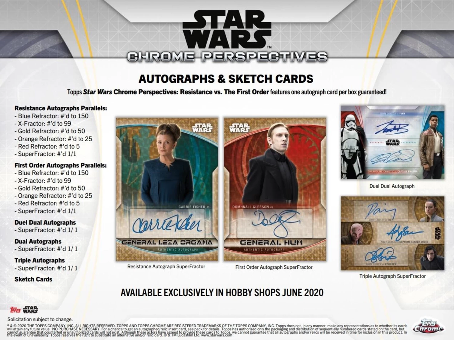Topps Star Wars Chrome Perspectives: Resistance Vs. First Order (2020) - Hobby Box 8 Topps Star Wars Chrome Perspectives: Resistance Vs. First Order (2020) - Hobby Box - Image 6
