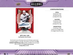 2020-21 Upper Deck Allure NHL Hockey Cards - Blaster Box 13 2020-21 Upper Deck Allure NHL Hockey Cards - Blaster Box -Card Sale Store 202021 ud allure 4
