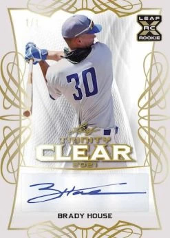 2021 Leaf Trinity MLB Baseball Cards - Hobby Box 13 2021 Leaf Trinity MLB Baseball Cards - Hobby Box -Card Sale Store 2021 Leaf Trinity Baseball Cards Clear Autographs Brady House XRC