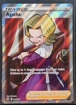 Agatha Trainer - Pokemon Chilling Reign Full Art Holo Foil Ultra Rare #186/198