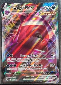 Gengar VMAX - Pokemon Fusion Strike Full Art Holo Foil Ultra Rare #157/264
