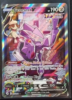 Genesect V - Pokemon Fusion Strike Full Alt Art Holo Foil Ultra Rare #255/264