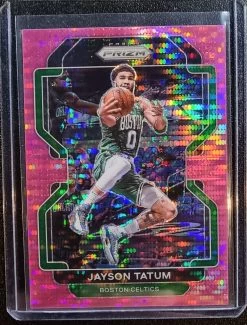 Jayson Tatum #/42 - 2021-22 Panini Prizm Basketball PINK PULSAR #13