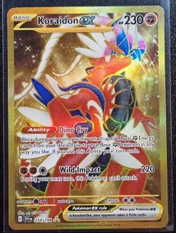 Koraidon EX - Pokemon Scarlet & Violet FULL ART Holo GOLD Hyper Rare #254/198