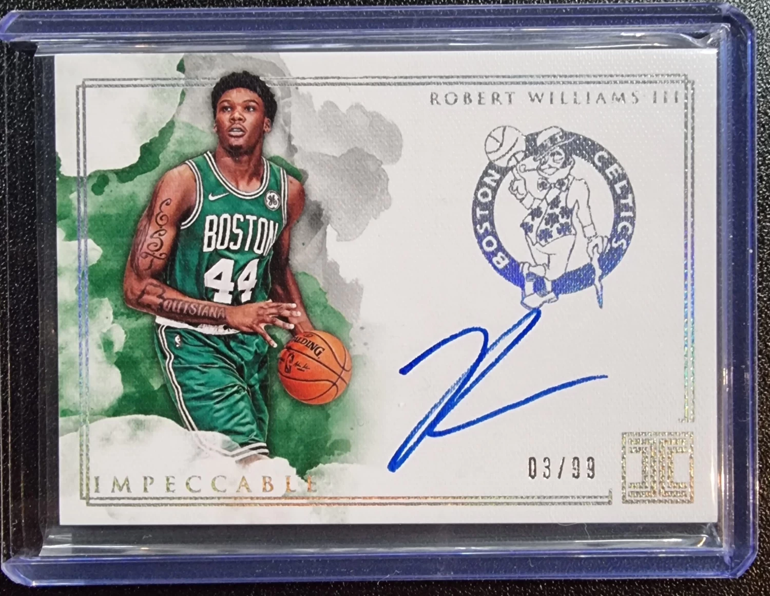 Panini Grant Williams III RC #03/99 - 2018-19 Impeccable Rookie Autograph #BS-GR3 3 Panini Grant Williams III RC #03/99 - 2018-19 Impeccable Rookie Autograph #BS-GR3