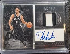 Derrick White RC #/99 - 2017-18 Panini Noir Rookie Patch Autograph JERSEY NUMBER!