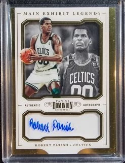 Robert Parish #/10 - 2017-18 Panini Dominion Main Exhibit Legends Auto #ML-RPS