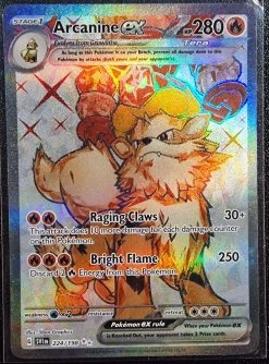 Arcanine EX - Pokemon Scarlet & Violet FULL ART Holo Secret Rare #224/198