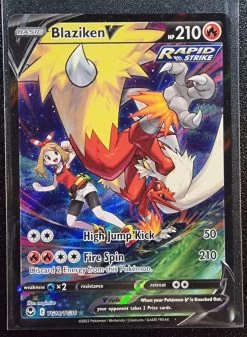 Blaziken V - Pokemon Silver Tempest Trainer Gallery FULL ART Ultra Rare #TG14/TG30