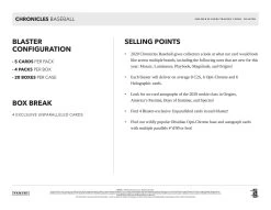 2020 Panini Chronicles MLB Baseball Cards - Blaster Box 15 2020 Panini Chronicles MLB Baseball Cards - Blaster Box -Card Sale Store 20 chroniclesbb pis retail 5