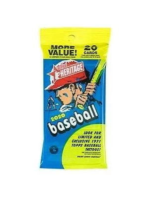 2020 Topps Heritage MLB Baseball - Cello/Fat/Value Pack 3 2020 Topps Heritage MLB Baseball - Cello/Fat/Value Pack