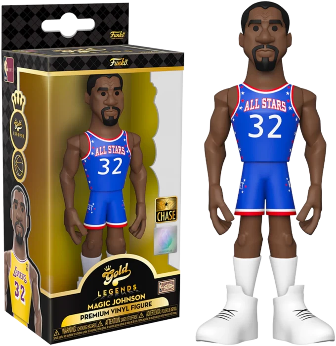 Funko 5" Gold Premium Vinyl Figure - NBA - Magic Johnson 4 Funko 5" Gold Premium Vinyl Figure - NBA - Magic Johnson - Image 2