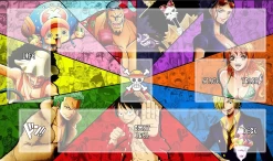 One Piece TCG Playmat - Style #11 Characters W/ Zones