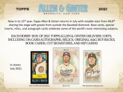 2021 Topps Allen & Ginter MLB Baseball Cards - Hobby Box 15 2021 Topps Allen & Ginter MLB Baseball Cards - Hobby Box -Card Sale Store a g hobby ss 1 5ys0otfww