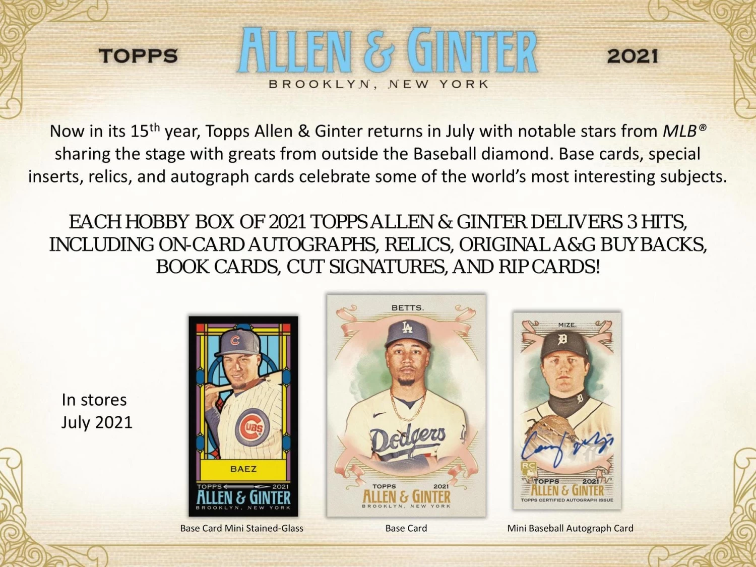 2021 Topps Allen & Ginter MLB Baseball Cards - Hobby Box 5 2021 Topps Allen & Ginter MLB Baseball Cards - Hobby Box - Image 3