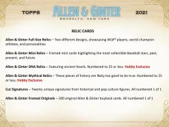 2021 Topps Allen & Ginter MLB Baseball Cards - Hobby Box 18 2021 Topps Allen & Ginter MLB Baseball Cards - Hobby Box -Card Sale Store a g hobby ss 4