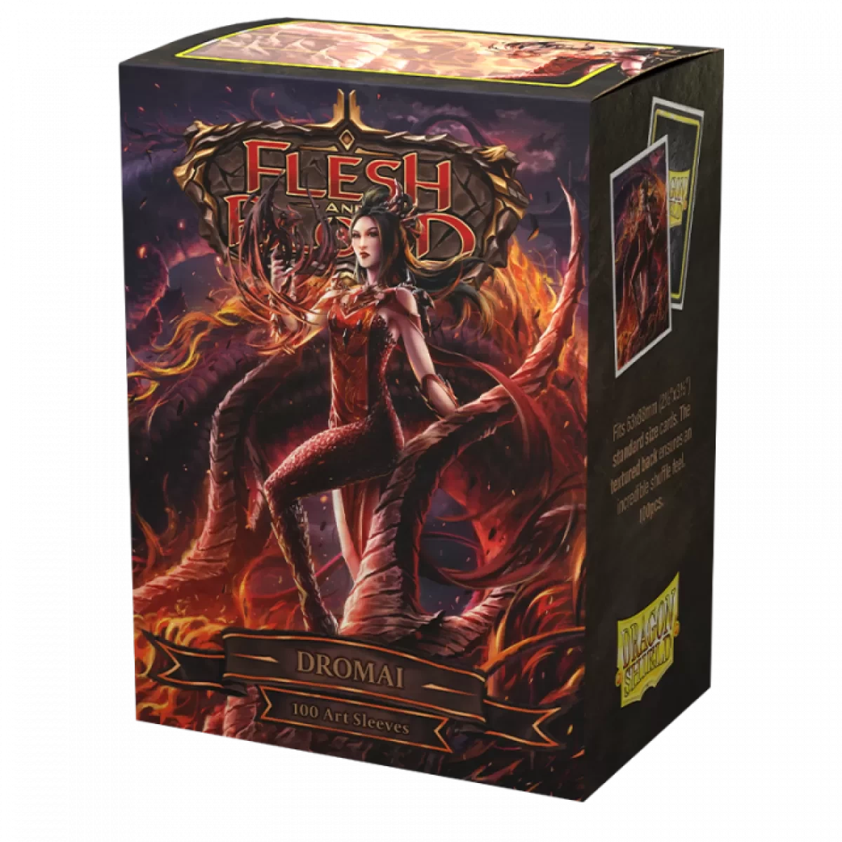 Dragon Shield Deck Sleeves - Matte Art - Flesh And Blood Uprising Dromai (100ct) 3 Dragon Shield Deck Sleeves - Matte Art - Flesh And Blood Uprising Dromai (100ct)