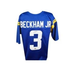 Odell Beckham Jr Autographed Rams Football Jersey W/ COA