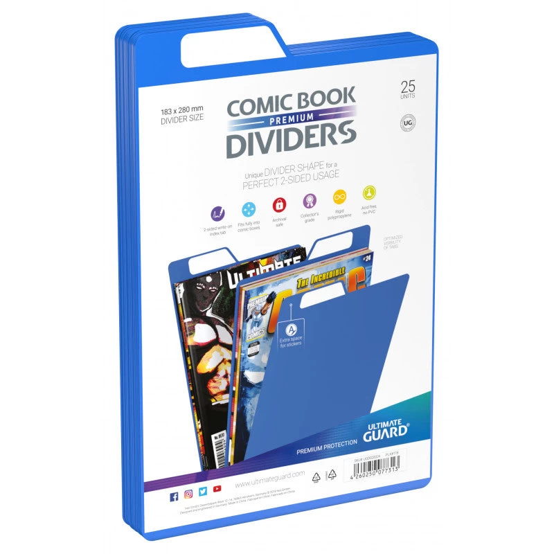 Ultimate Guard Comic Book Box Dividers - Blue (25ct) 4 Ultimate Guard Comic Book Box Dividers - Blue (25ct) - Image 2