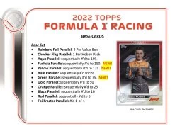 2022 Topps Formula One (F1) Racing Trading Cards - Hobby Box -Card Sale Store f13