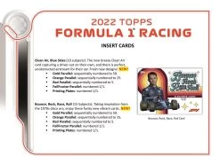 2022 Topps Formula One (F1) Racing Trading Cards - Hobby Box -Card Sale Store f14