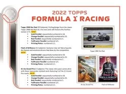 2022 Topps Formula One (F1) Racing Trading Cards - Hobby Box -Card Sale Store f15