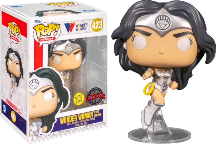 Funko Pop! Vinyl Figure - DC Wonder Woman 80th Anniversary White Lantern Glow US Exclusive #423 5 Funko Pop! Vinyl Figure - DC Wonder Woman 80th Anniversary White Lantern Glow US Exclusive #423 - Image 3