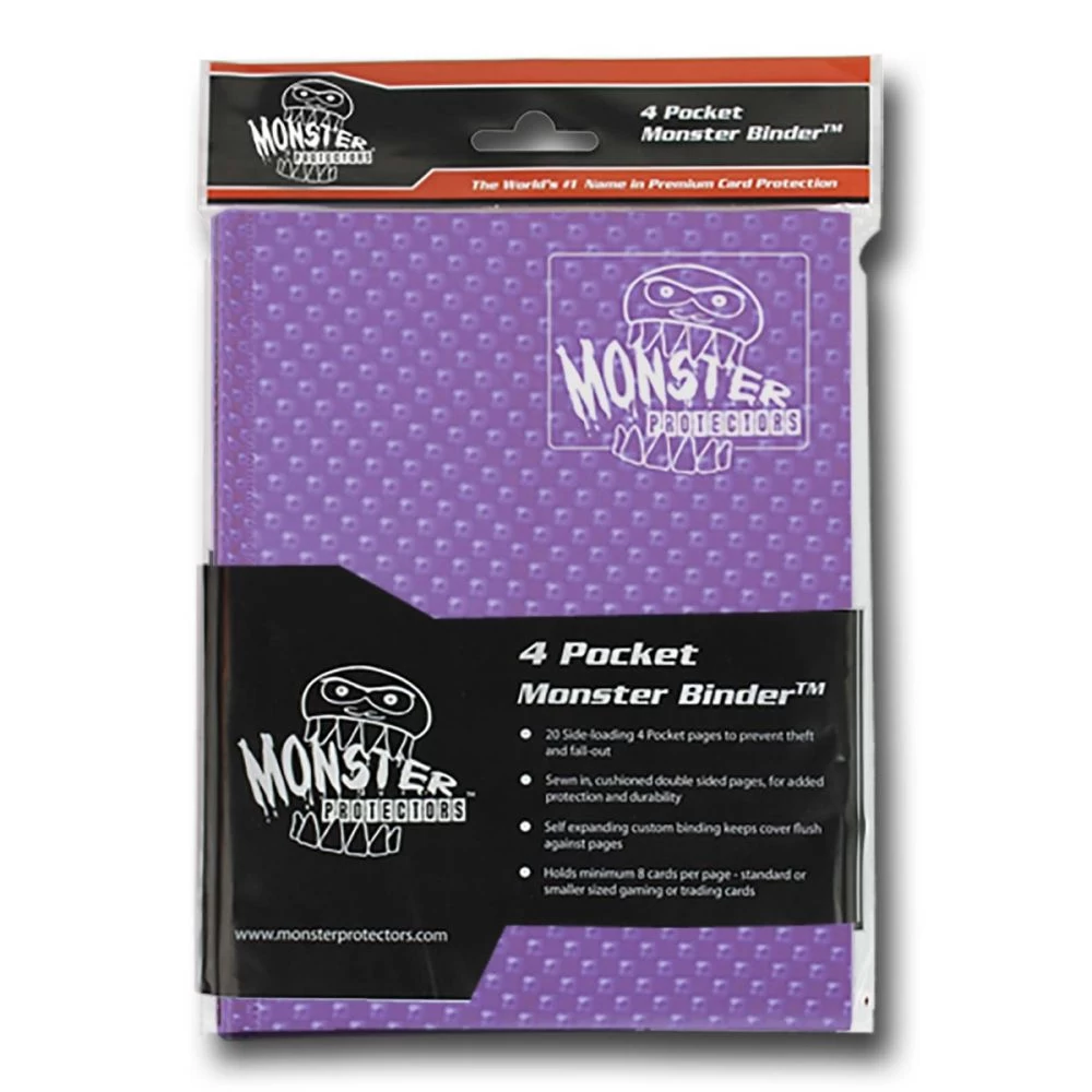 Monster 4-Pocket Album Binder - Holofoil Purple 3 Monster 4-Pocket Album Binder - Holofoil Purple