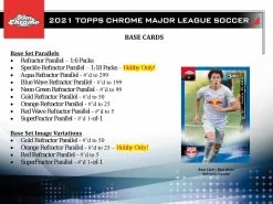 2021 Topps Chrome MLS Soccer Cards - Hobby Box -Card Sale Store mls chrome 2