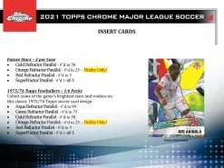 2021 Topps Chrome MLS Soccer Cards - Hobby Box -Card Sale Store mls chrome 3