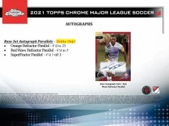2021 Topps Chrome MLS Soccer Cards - Hobby Box -Card Sale Store mls chrome 5
